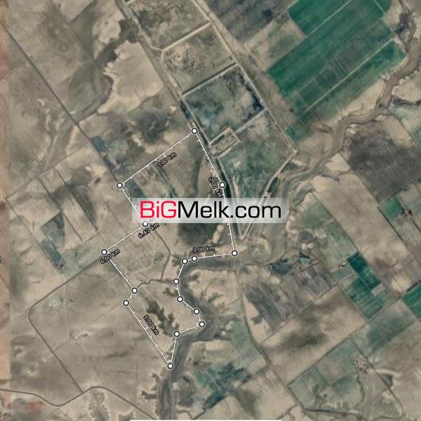 زمین کشاورزی باغی 130 هکتاری دارای چاه آب