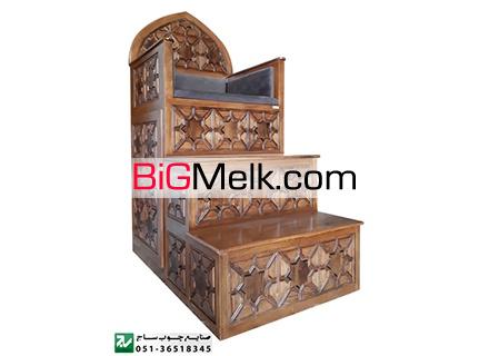 منبر چوبی سنتی گره چینی مسجد،نمازخانه اماکن مذهبی